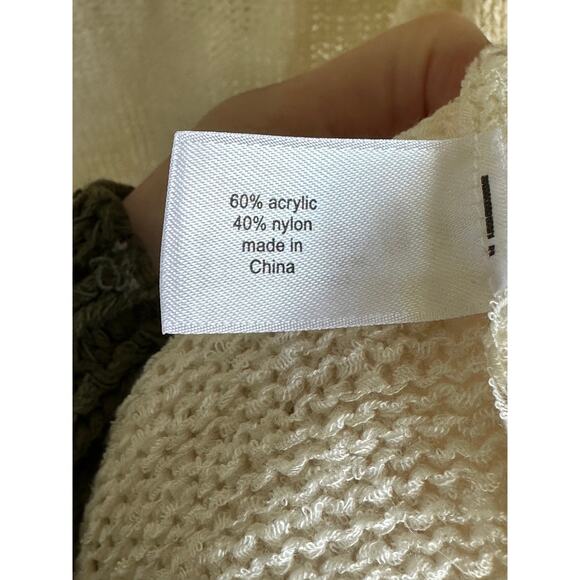 Lane Bryant Knit Open Cardigan Sweater Neutral Cream Size 14/16 Layering - Picture 4 of 5